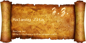 Halassy Zita névjegykártya